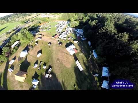 Vancouver Island MusicFest SET UP From the Air 2014