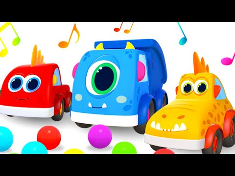 Mocas Little Monster Cars cartoons full episodes. Cars songs for kids & kids' rhymes for toddlers.