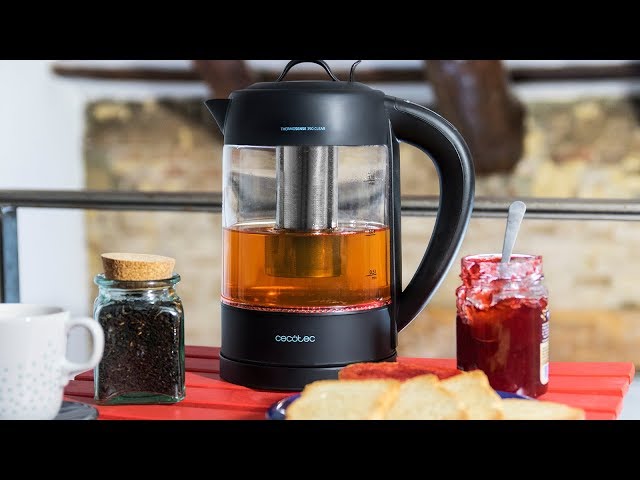 Chaleira Elétrica Cecotec ThermoSense 390 Clear 1,7L Vidro Ajuste Temperatura LED video