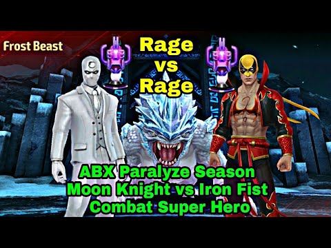 ABX Paralyze Season Combat Super Hero | Iron Fist VS Moon Knight - Marvel Future Fight