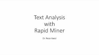 Text Analysis with Rapid Miner (Altair AI Studio)