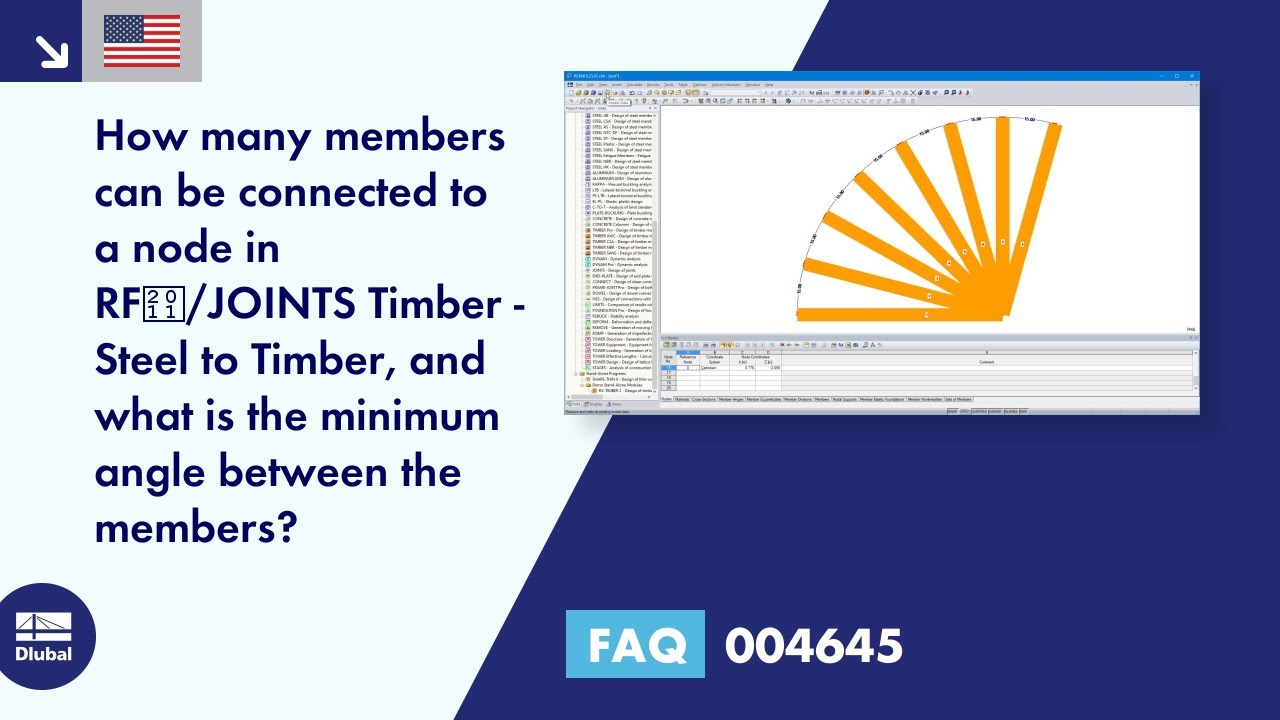 [EN] FAQ 004645 | How many members can be connected to a node in RF‑/JOINTS Timber - Steel to Timber ...