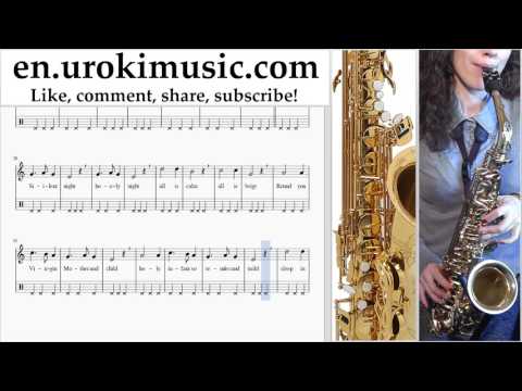 How to Play Saxophone (Alto) Silent Night Tabs Part#2 um-b352