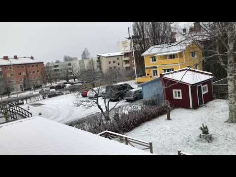 The snow in my backyard  in Avesta Sweden