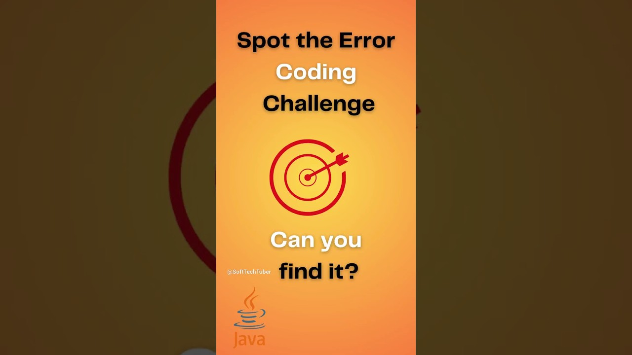 Find the Error in this Java Code Challenge! | Challenge #2 🤔 #shorts #challenge