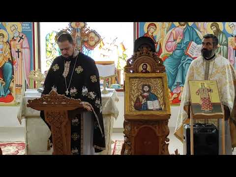 Evanghelia cu sutașul, - Biserică Așezământul Sf. Meletie, Manicești, Argeș, 2 iulie 2023.