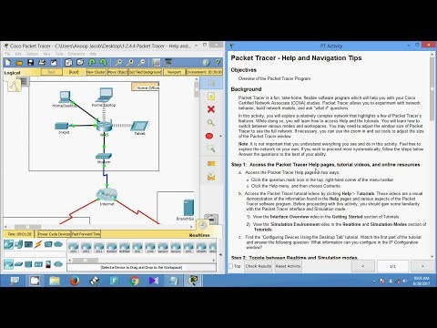 1.2.4.4 Packet Tracer - Help and Navigation Tips