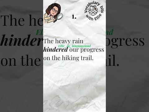 hinder in English #vocabs #ellie_in_languageland #b2 #c1 #esl