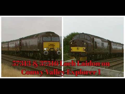 Prestatyn 12.7.2018 - WCRC 57313 & 37516 Loch Laidon on Conwy Valley Explorer 1