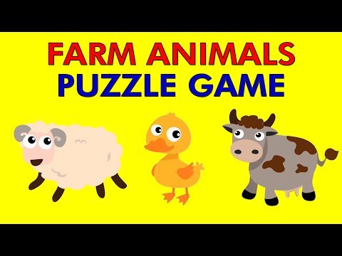 FARM ANIMALS PUZZLE GAME for Toddlers & Kids - YouTube