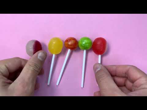 ASMR Candy Unpacking 5 Lollipops