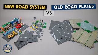 YouTube thumbnail: LEGO City road plates vs the new road system with 60304 & 60306