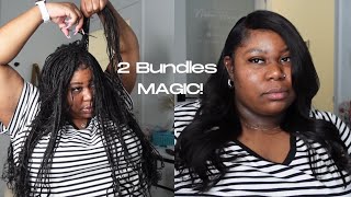 EPIC Hair Transformation! Watch Me Go From Braids To SLAYING a Quick Weave with JUST 2 BUNDLES 🔥