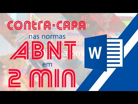 Como Fazer uma Contra-Capa nas normas da ABNT em 2 minutos
