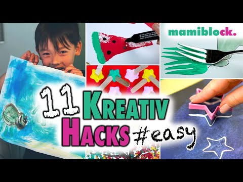 11 Kreative Hacks für Kinder 🎨 | Einfache Maltricks | Malen, Zeichnen, Basteln | mamiblock