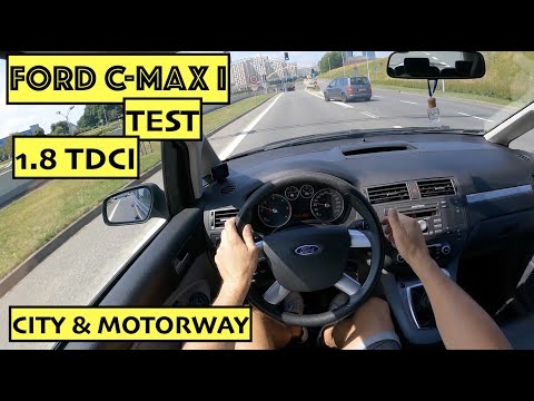 2007 Ford C-max I 1.8 TDCi 115HP | POV Test drive | review | specs | interior | 0-100