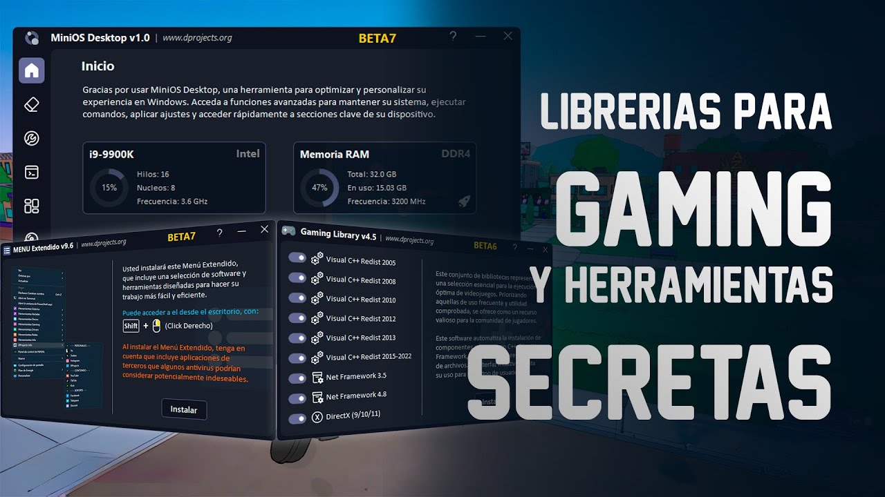 Nuevo MENÚ Extendido 2026 + Librerías y Herramientas que Debes Instalar #dprojects #xdoofy92 #menu