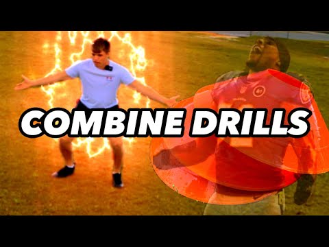 Combine Drills for football  💯🤝🏈#football #combine #d1 #Lcone #shuttlerun #40