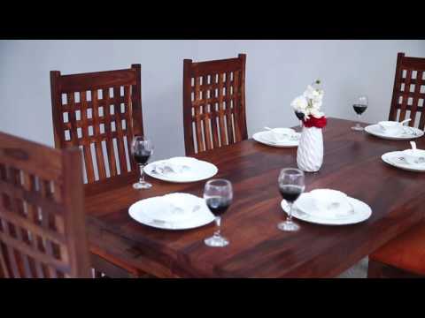 Dining table set - alfie 6 seater dining table set