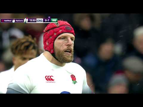 Haskell gets ball to the head from Owen Farrell! | NatWest 6 Nations