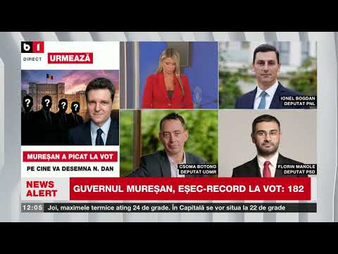TALK B1 cu Gabriela Mihai. MUREȘAN A PICAT. Bolojan: se pot organiza ANTICIPATE/GUVERN fără AUR! P1
