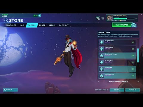 Paladins Patch 2.02 Senpai New Chest All Items | Gentleman Jenos