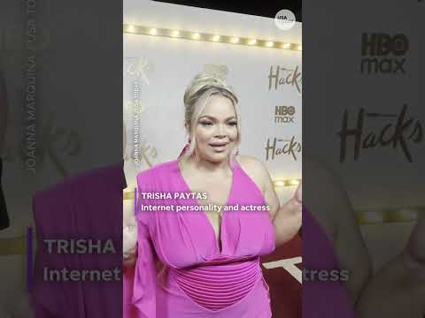 Trisha Paytas shimmers in pink at the 'Hacks' season 5 premiere