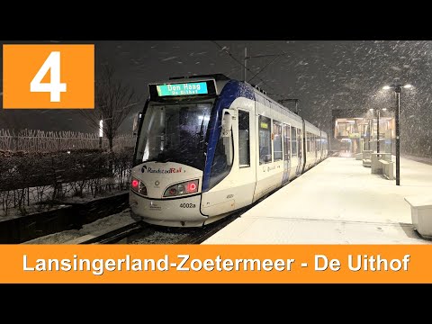 EEN WINTERSE ZATERDAGOCHTEND OP LIJN 4 ❄️🚋 | Lansingerland-Zoetermeer - De Uithof | HTM 4002 | 2026