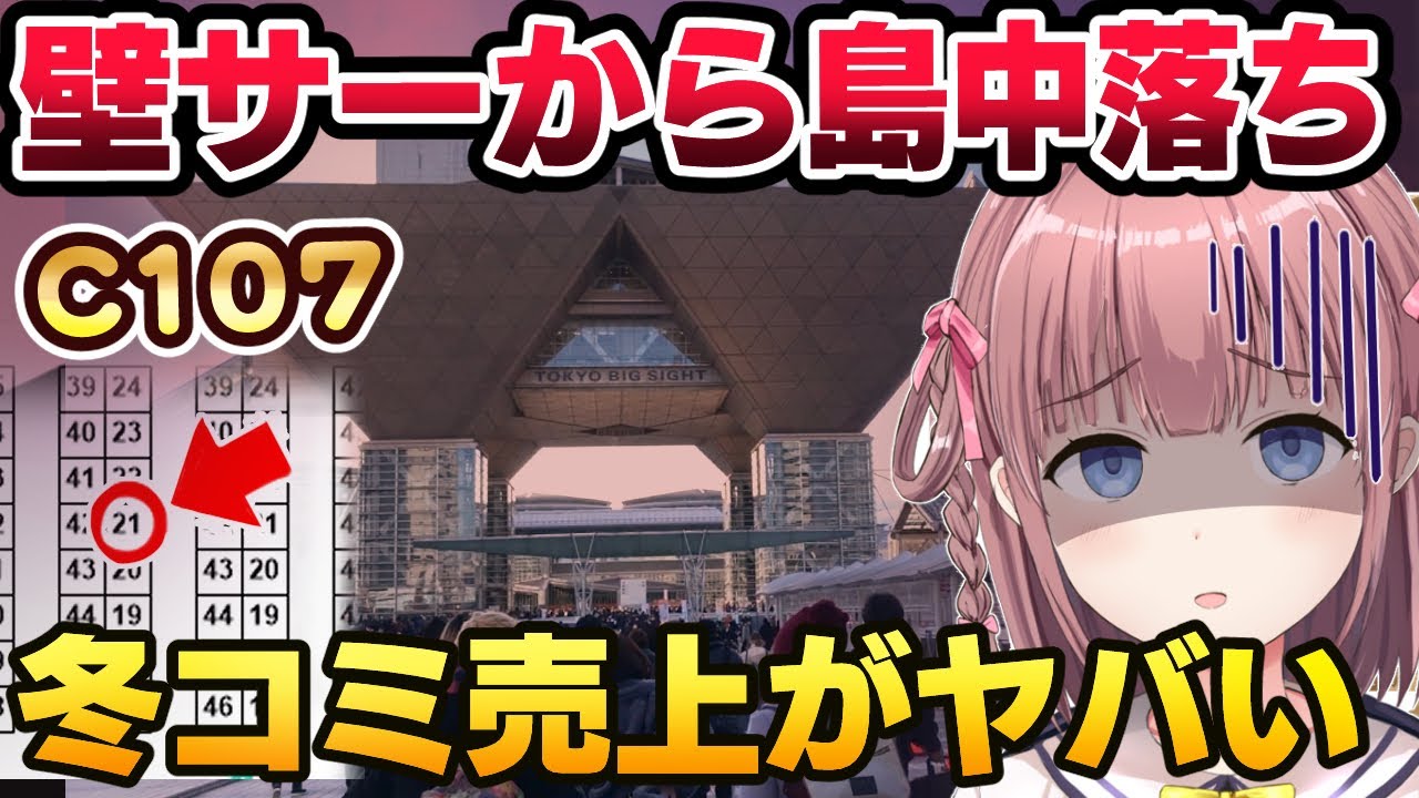 混みすぎて販売停止！冬コミにサークル参加したら過去一混雑してヤバすぎた！【コミケC107】