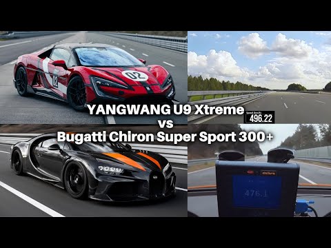 YANGWANG U9 Xtreme vs Bugatti Chiron - Top Speed Record | Onboard Comparison -fastest production car