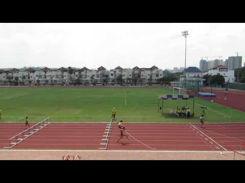 100m Hurdles A Girls Heat #2 - 2014 National Schools T&F C'ships