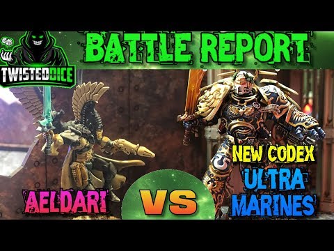 Ultramarines (New Codex) Vs Aeldari 2000 points ITC missions 40K Battle Report