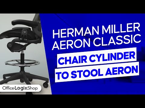 convert Herman Miller Aeron Chair Cylinder to a Stool Aeron - Stool Kit by Office Logix Shop