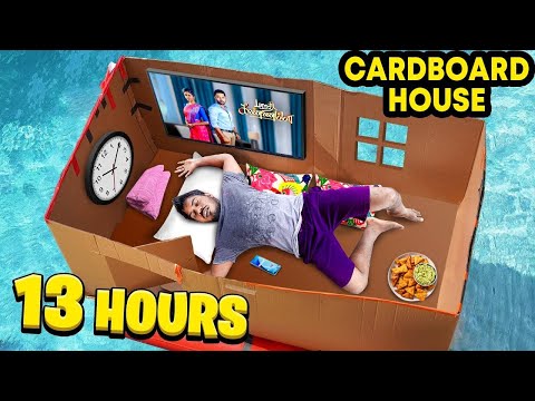 Overnight Living Inside Cardboard Box Challenge | Mad Brothers