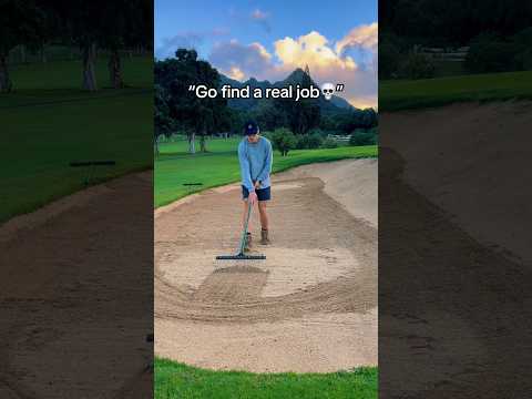 Some golfers care👍🏻 #golfcourse #bunker #maintenance #golfer #golfswing #respect #satisfying #diy
