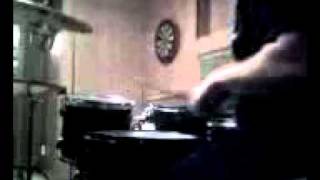 lance playing drums(blastbeats)