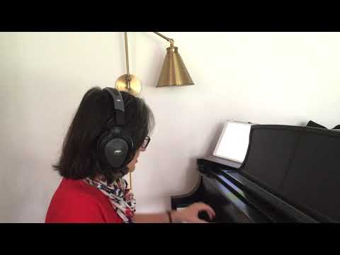 A E A piano accompaniment 8th note= 60 bpm