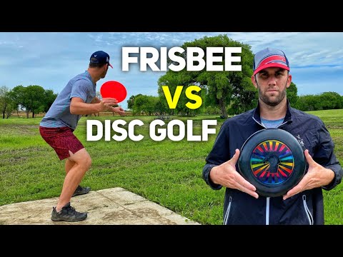 FRISBEE VS. DISC GOLF (5 Hole Battle)
