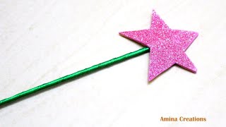 DIY Star fairy wand/Easy magic wand for girls/how to make fairy magic stick/DIY angel fairy stick