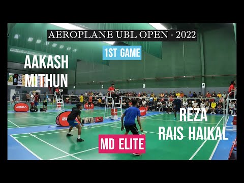 MD- AkashRavikumar Mithun VS  Reza RaisHaikal _ 1st Game  || UAE Open Badminton Tournament