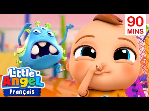Mouche ton nez et lave tes Mains | Comptines avec Bébé Louis | Little Angel Français