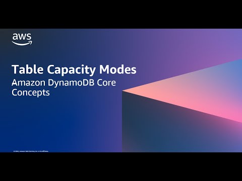 Table Capacity Modes - Amazon DynamoDB Core Concepts