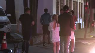 Aston Villa Manager Steven Gerrard looks worse for wear leaving a night of partying in Los Angeles