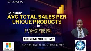 Calculating Average Sales Per Unique Product in Power BI