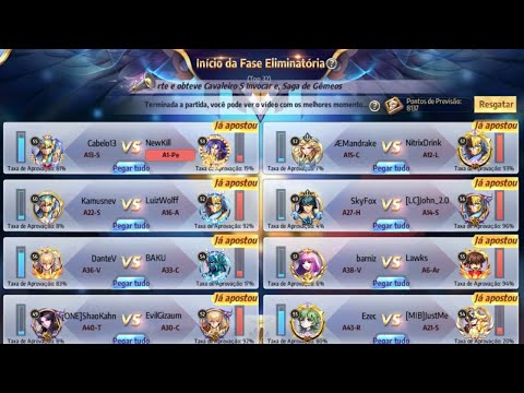 FASE ELIMINATÓRIA CAMPEONATO DO JAMIEL TOP 32 - SAINT SEIYA AWAKENING