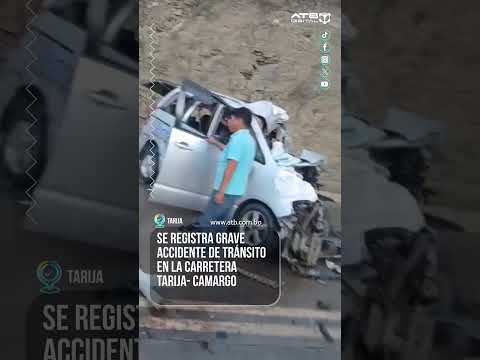Se registra grave accidente de tránsito en la carretera Tarija-Camargo