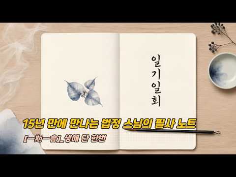 15년 만에 필사로 다시 만나는 법정 스님의 법문, 『생애 단 한 번』 신간 (법정, 청향)