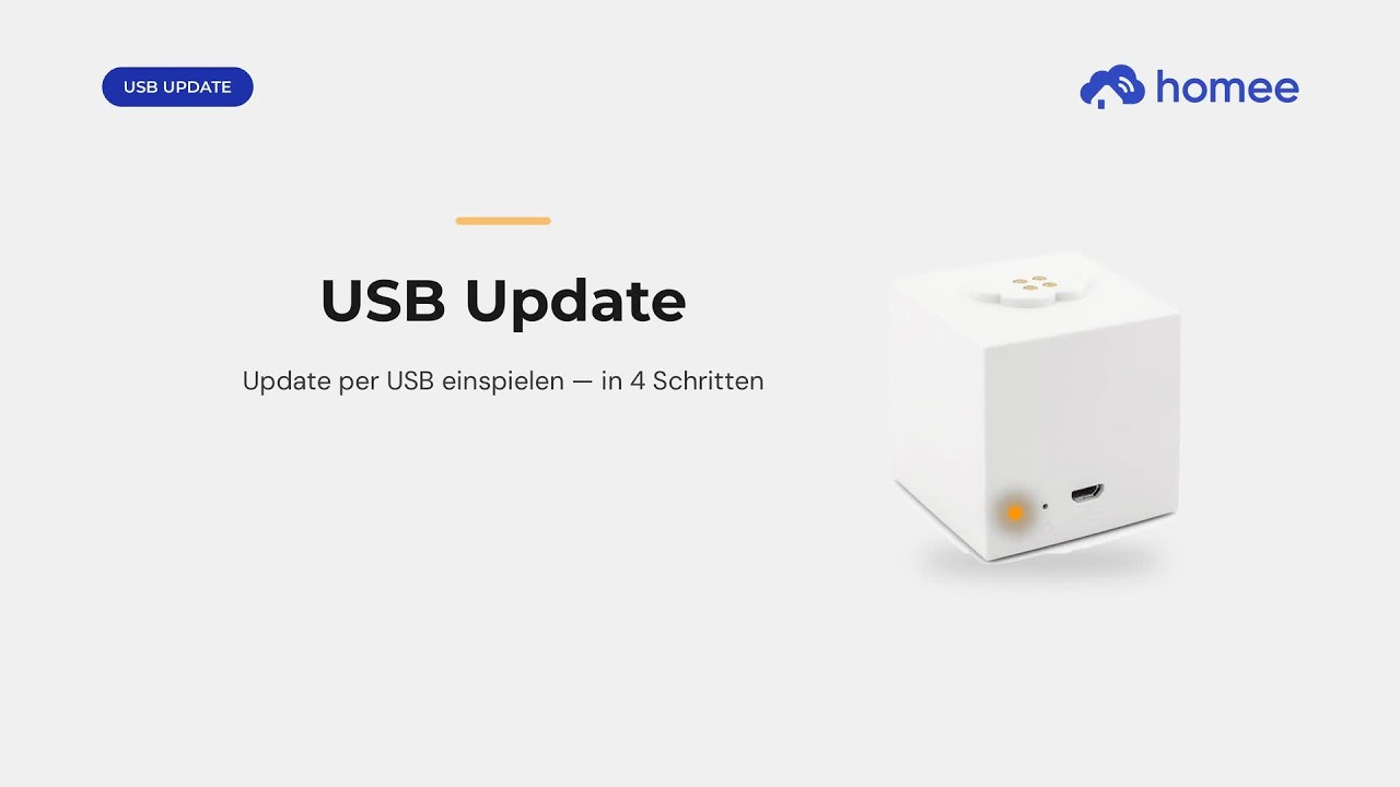 homee Update per USB in 4 Schritten