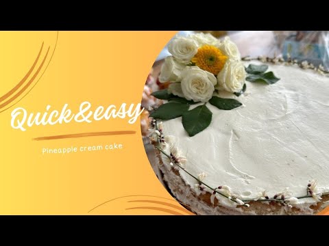 Cream cake I Pineapple cake I easy & quick I Mahrukh's kitchen
