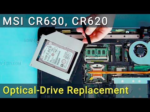 MSI CR630, CR620 Optical Drive Replacement | Hard Drive Caddy Installation Guide